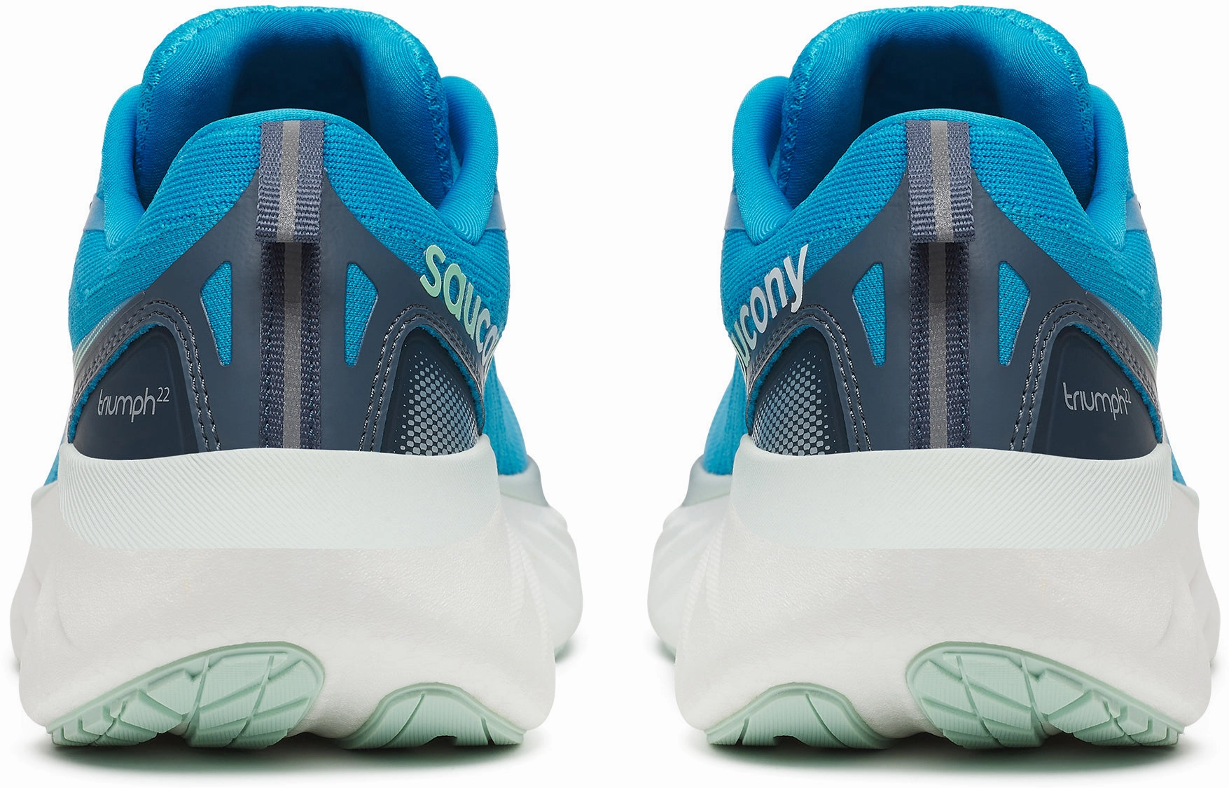 Cross training compatible Structured Stacking Saucony Triumph 22 Womens Running Shoes - Blue