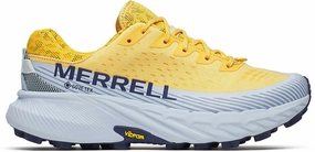 Merrell Agility Peak 5 Gore-Tex Womens Trail Running Shoes - Yellow Agile Fit Aerobic Performance Optimized