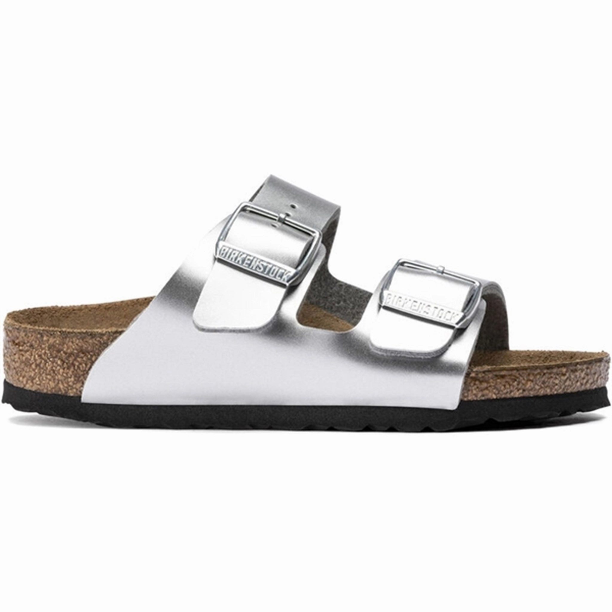 Birkenstock Arizona Kids BF Electric Metallic Silver Sandals Quick Beach Fit
