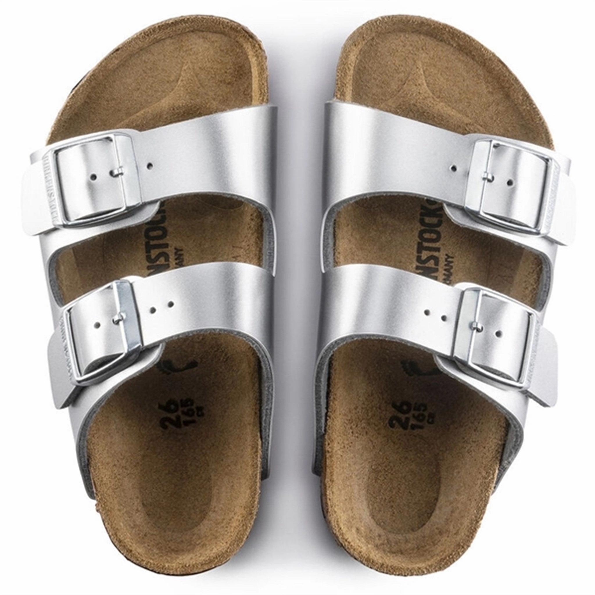 Birkenstock Arizona Kids BF Electric Metallic Silver Sandals Comfortable fit