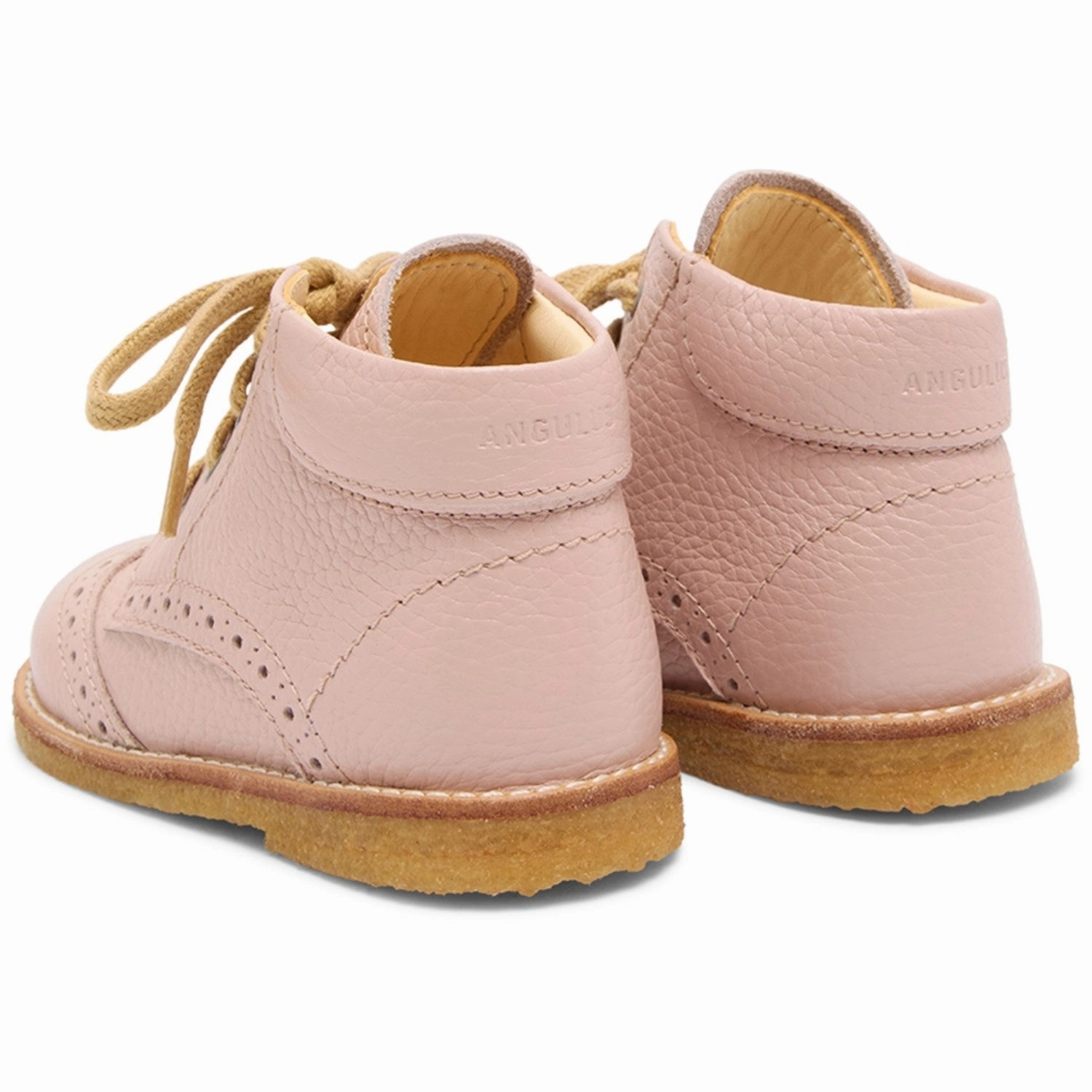 Angulus Rosebud Classic Lace-up Shoe with Brogue Details Cozy Feel Stylish Appearance