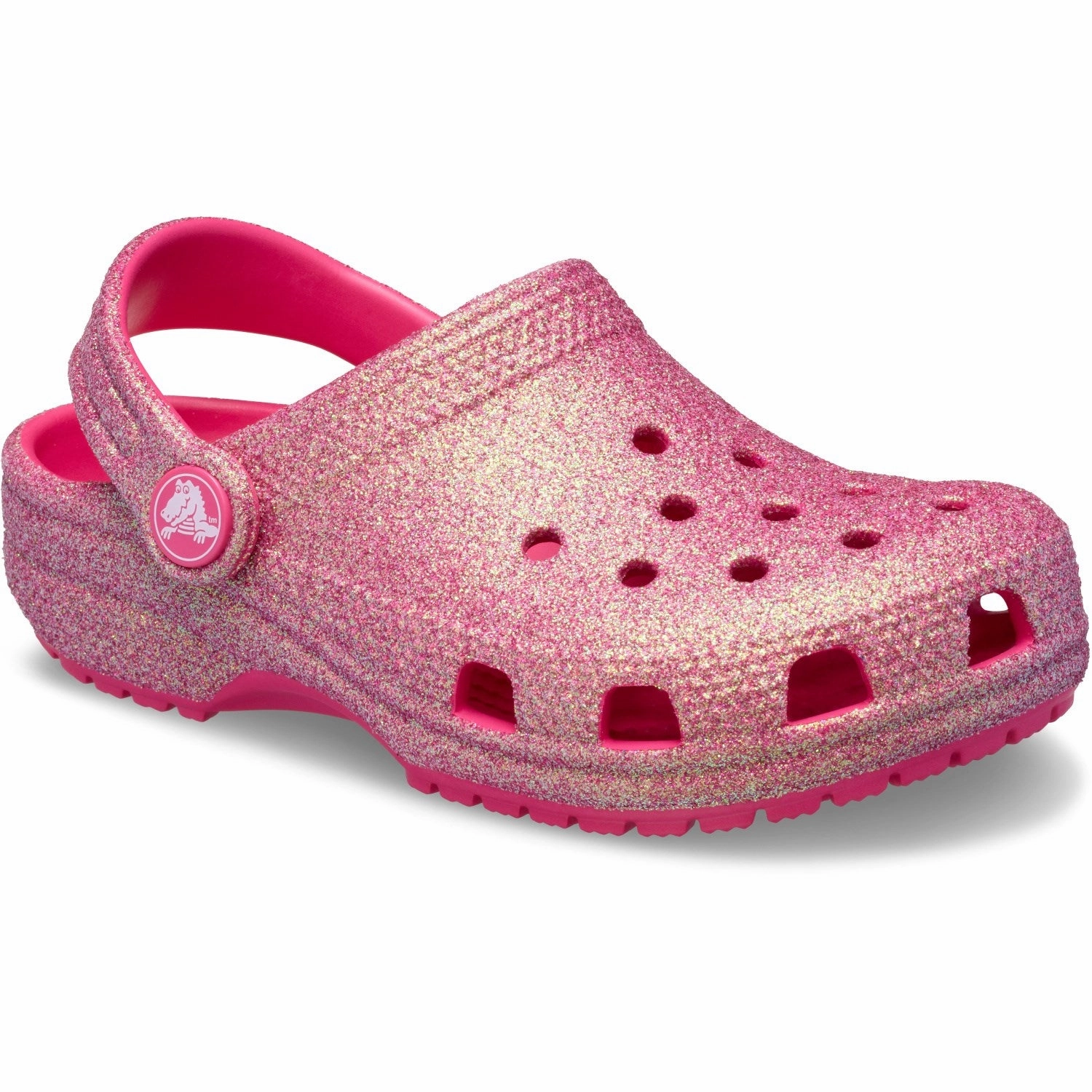 Crocs Dragon Fruit Classic Iridescent Glitter Clog Arch Cradle