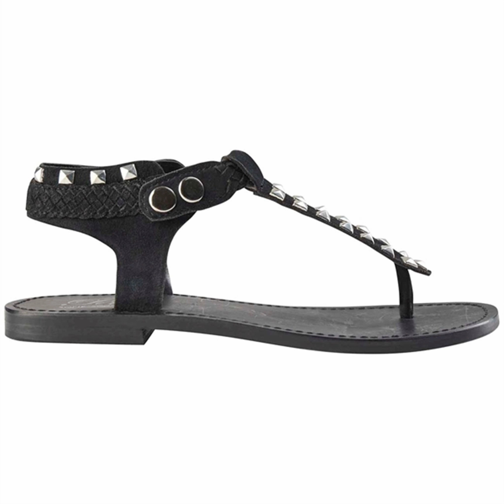 Sofie Schnoor Sandal Black Suede FlexGrooves Stylish and Comfortable