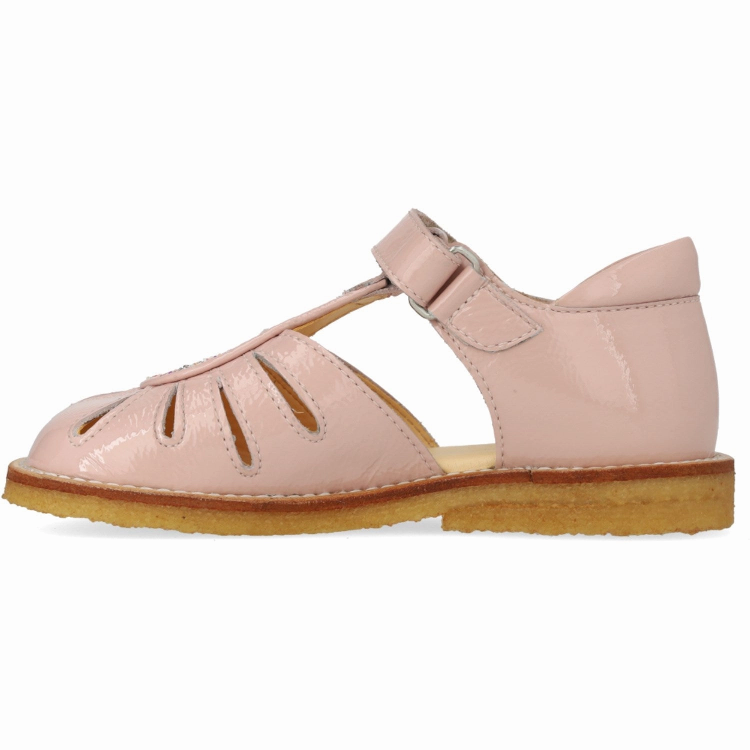 Angulus Rosebud/Rosebud Glitter Sandal with Drop Detail in Sparkling Glitter Shore Style