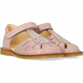 Slide Fit Angulus Rosebud/Rosebud Glitter Sandal with Drop Detail in Sparkling Glitter