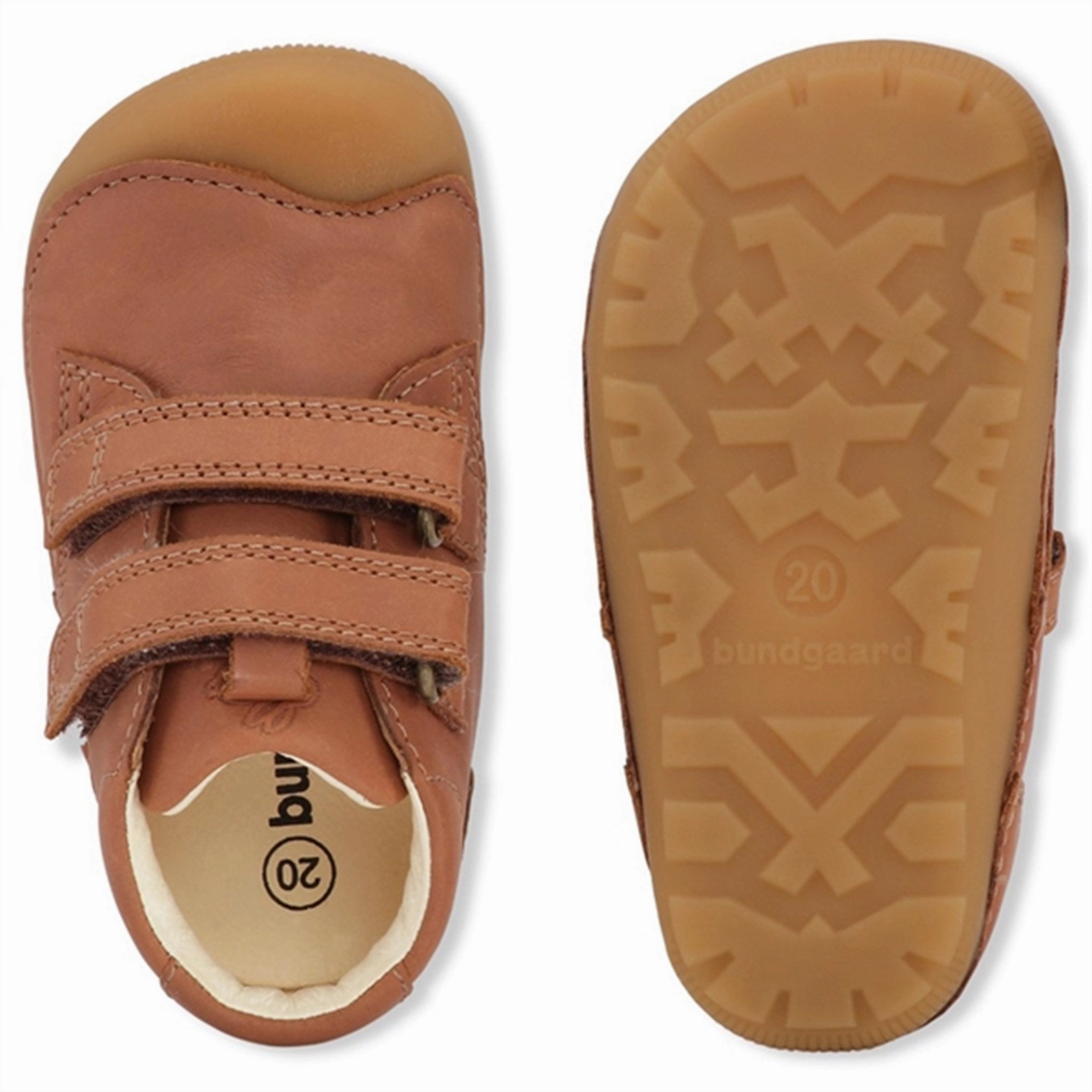 Casual Support Travel Pair Bundgaard Prewalker Petit Velcro Cognac