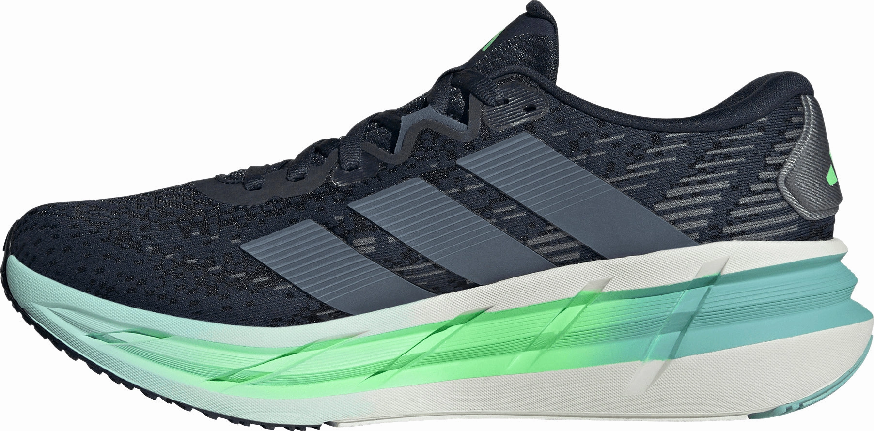 adidas Adistar 4.0 Mens Running Shoes - Blue traction - pattern sole shoes monochromatic shoes