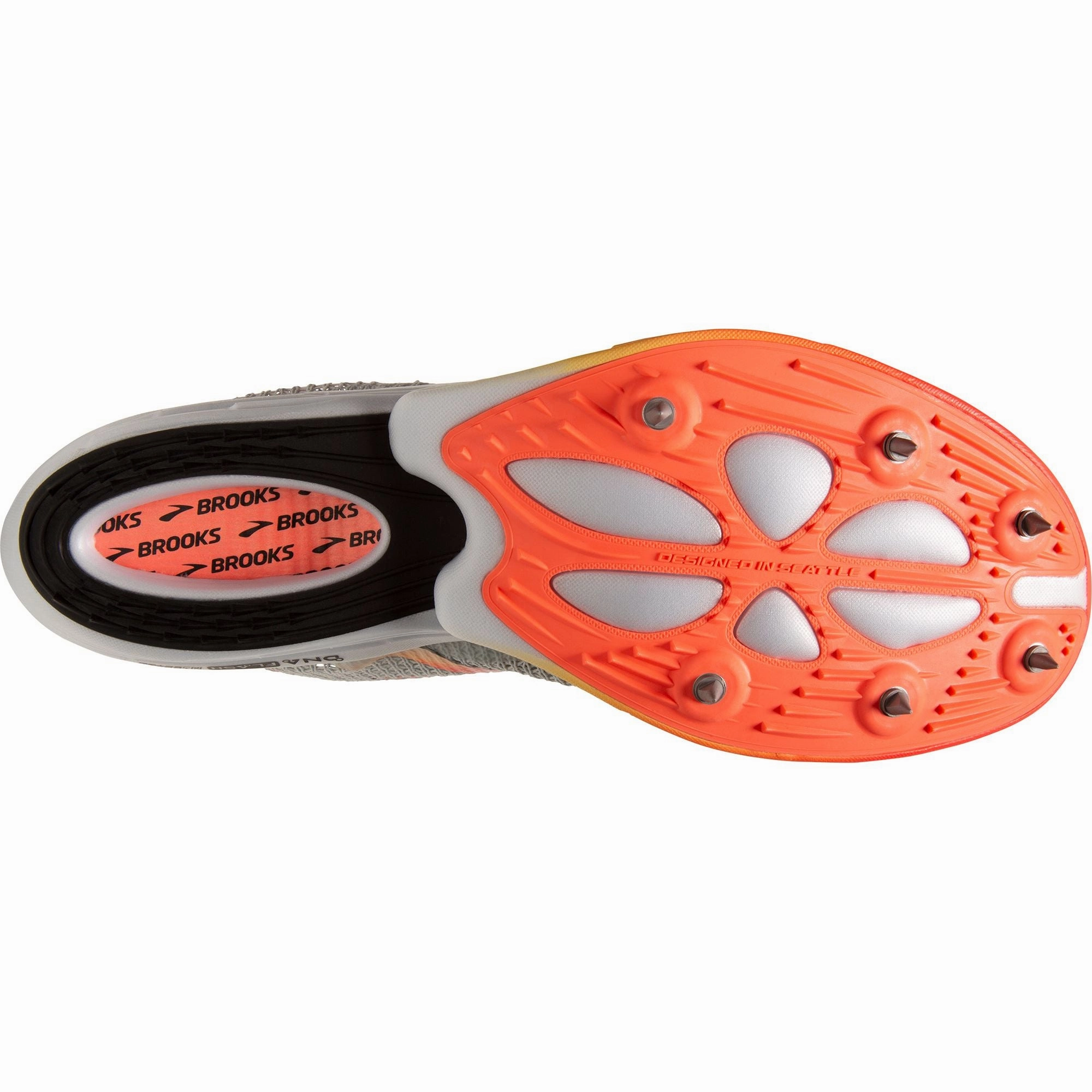 Brooks Hyperion Elite MD Running Spikes - Grey Muddy Field Smooth Fit