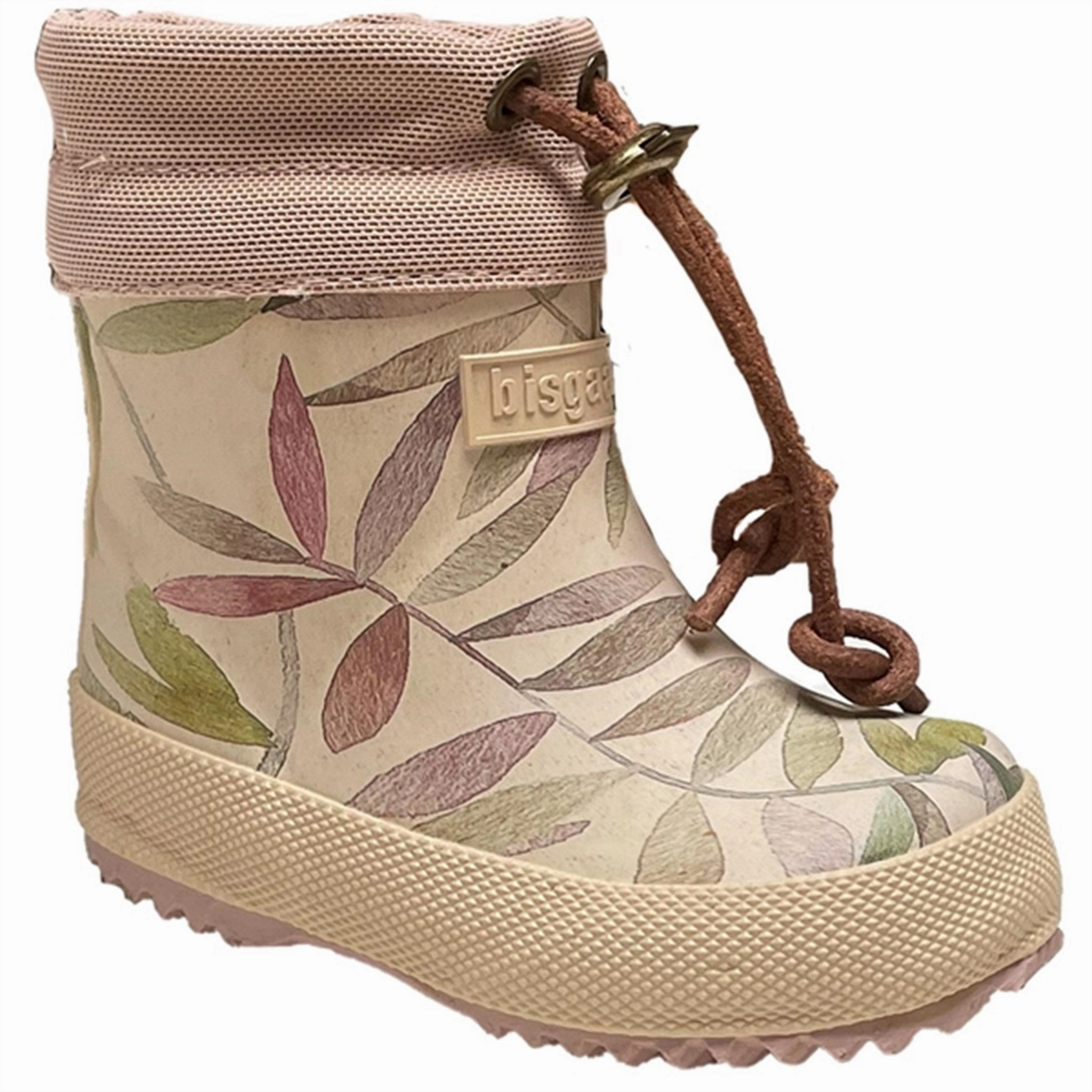 Bisgaard Winter Thermo Rubber Boots Beige Leaves Casual Day