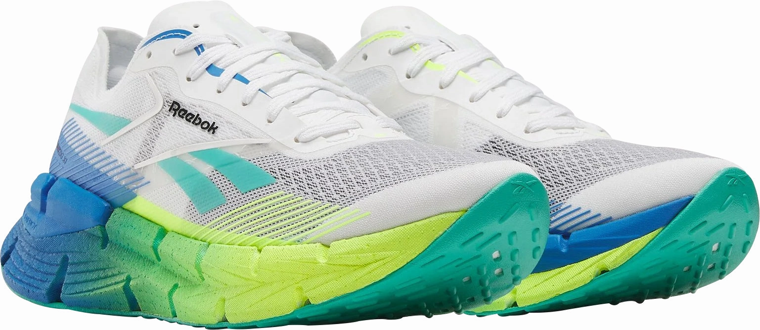 Reebok FloatZig X1 Mens Running Shoes - White Steady Pace stripe - design shoes