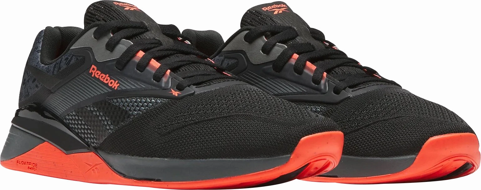 Reebok Nano X4 Mens Training Shoes - Black Articulated Flex Grooves Luxurious breathability