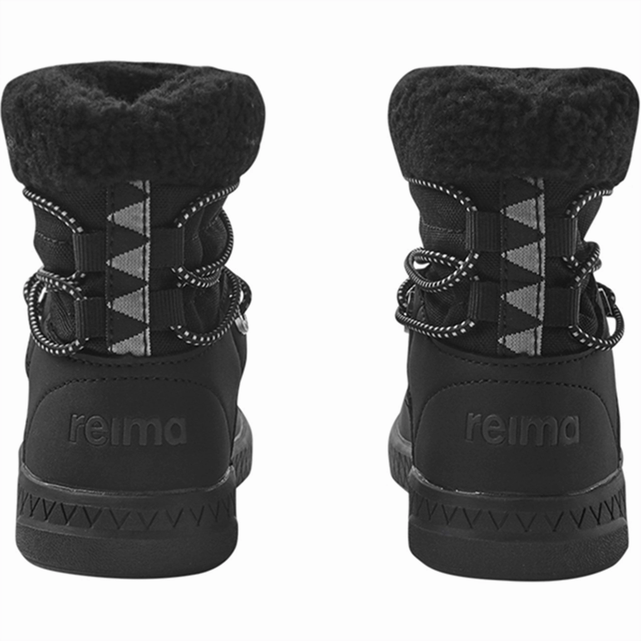 Reima Winter Boots Lumipallo Junior Black Rugged Built Rainy Day Commuter Casual Walk