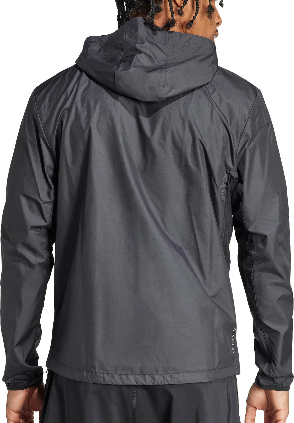 Quilted Construction adidas Own The Run Mens Running Jacket - Black
