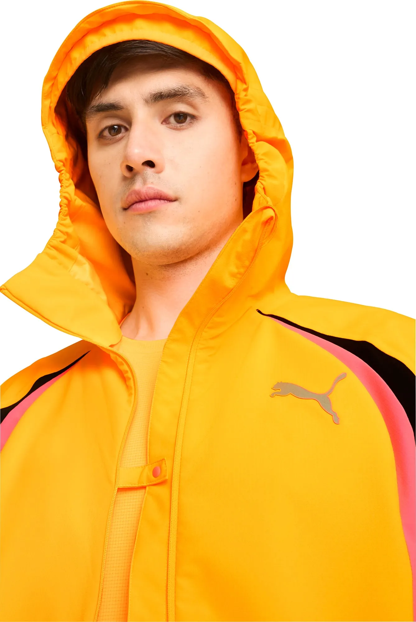 Heat Resistant Layer Puma Run Ultraweave Raincell Mens Running Jacket - Orange
