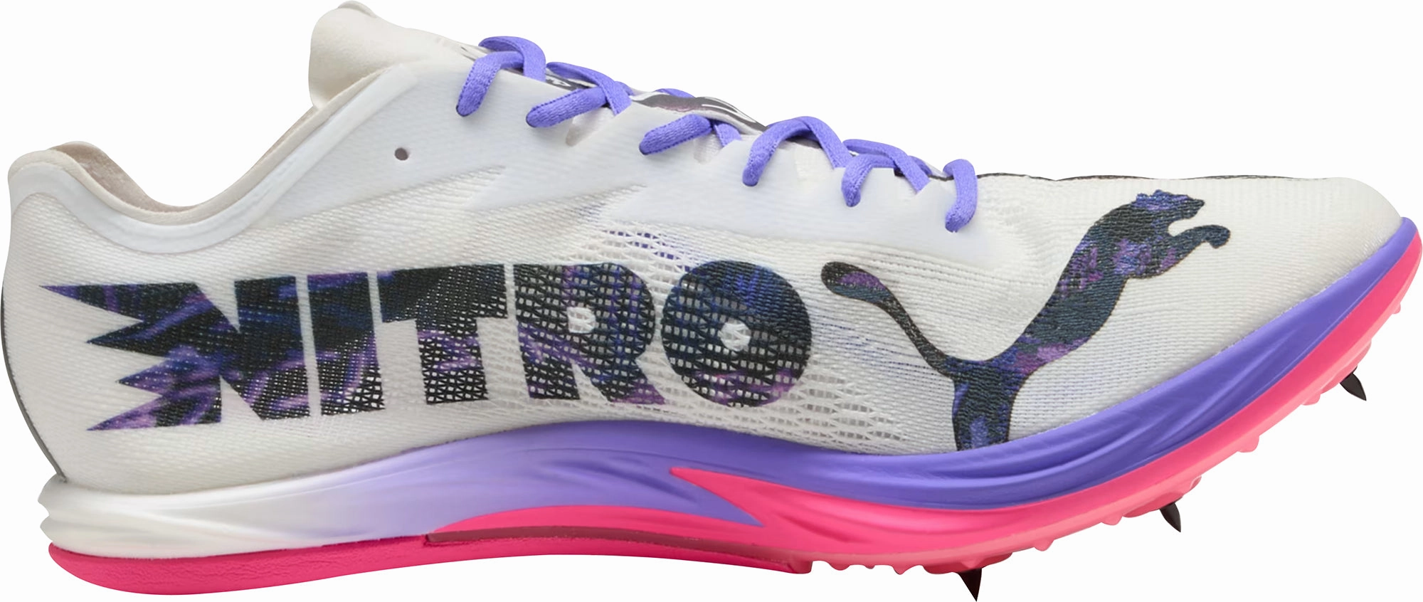 Dynamic Sprint Ankle Supporter Puma Nitro Elite 3 Long Distance Running Spikes - White