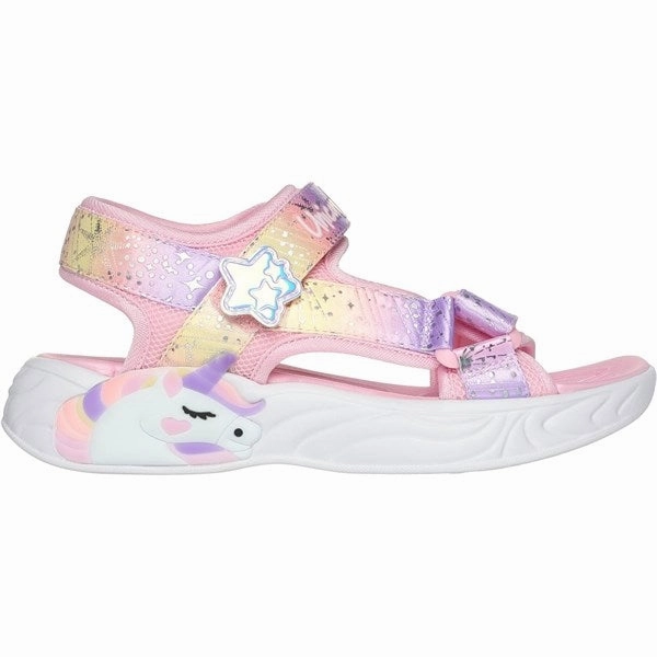 Anti Skid Shock Absorbing Technology Skechers Unicorn Dreams Sandal Light Pink Multi