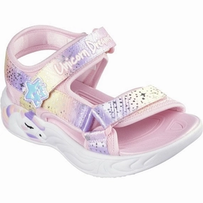Skechers Unicorn Dreams Sandal Light Pink Multi Instant Fit Sandals Comfy Relax Shoes