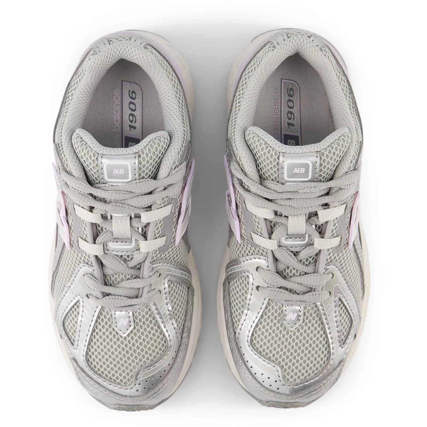 Minimal Comfort Torsional Stability Frame New Balance Silver Metallic 1906 Kids Lace Sneakers