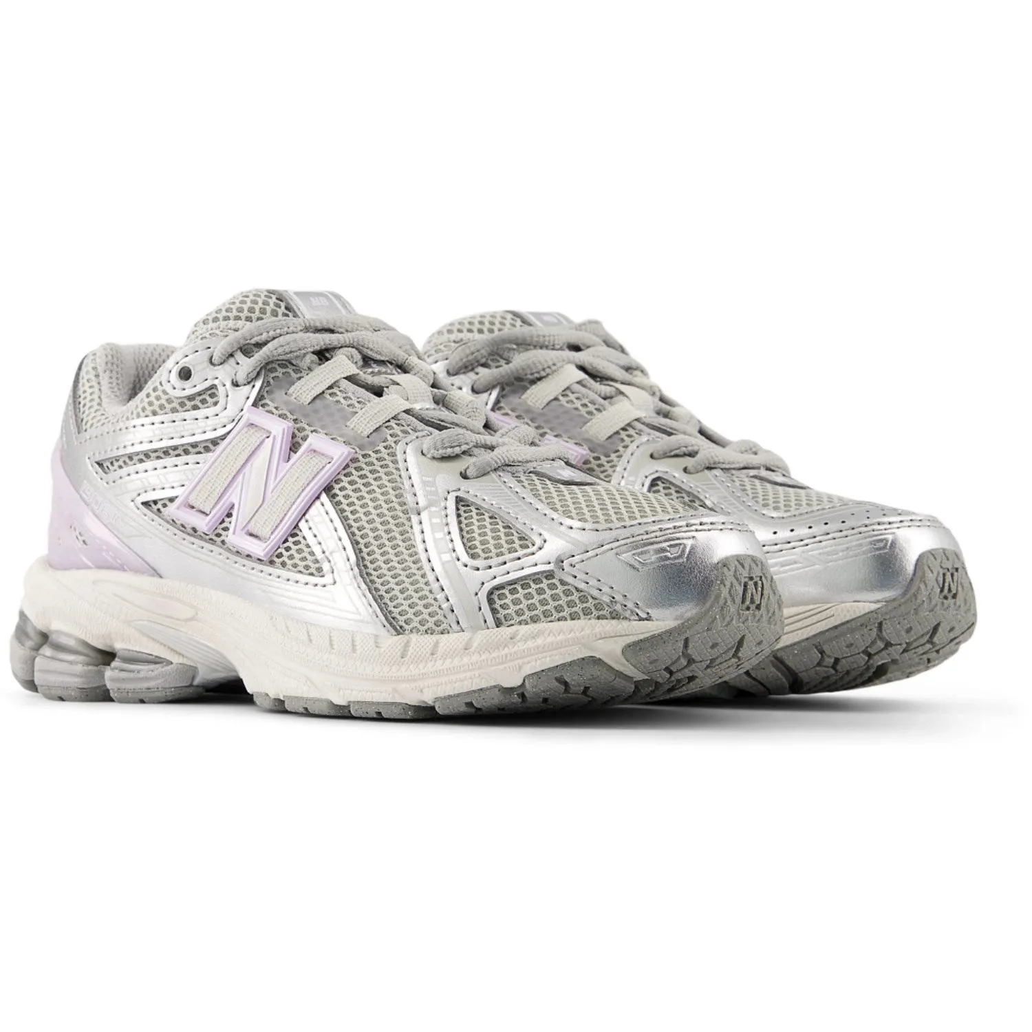 Performance Driven New Balance Silver Metallic 1906 Kids Lace Sneakers