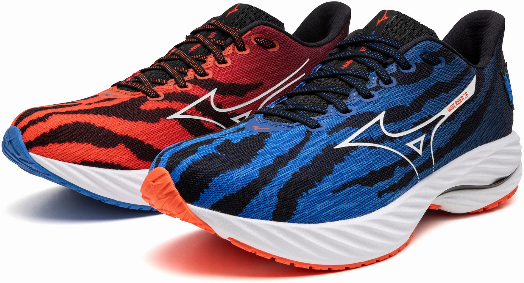 Anti Microbial Lining Mizuno Wave Rider 28 Mens Running Shoes - Blue