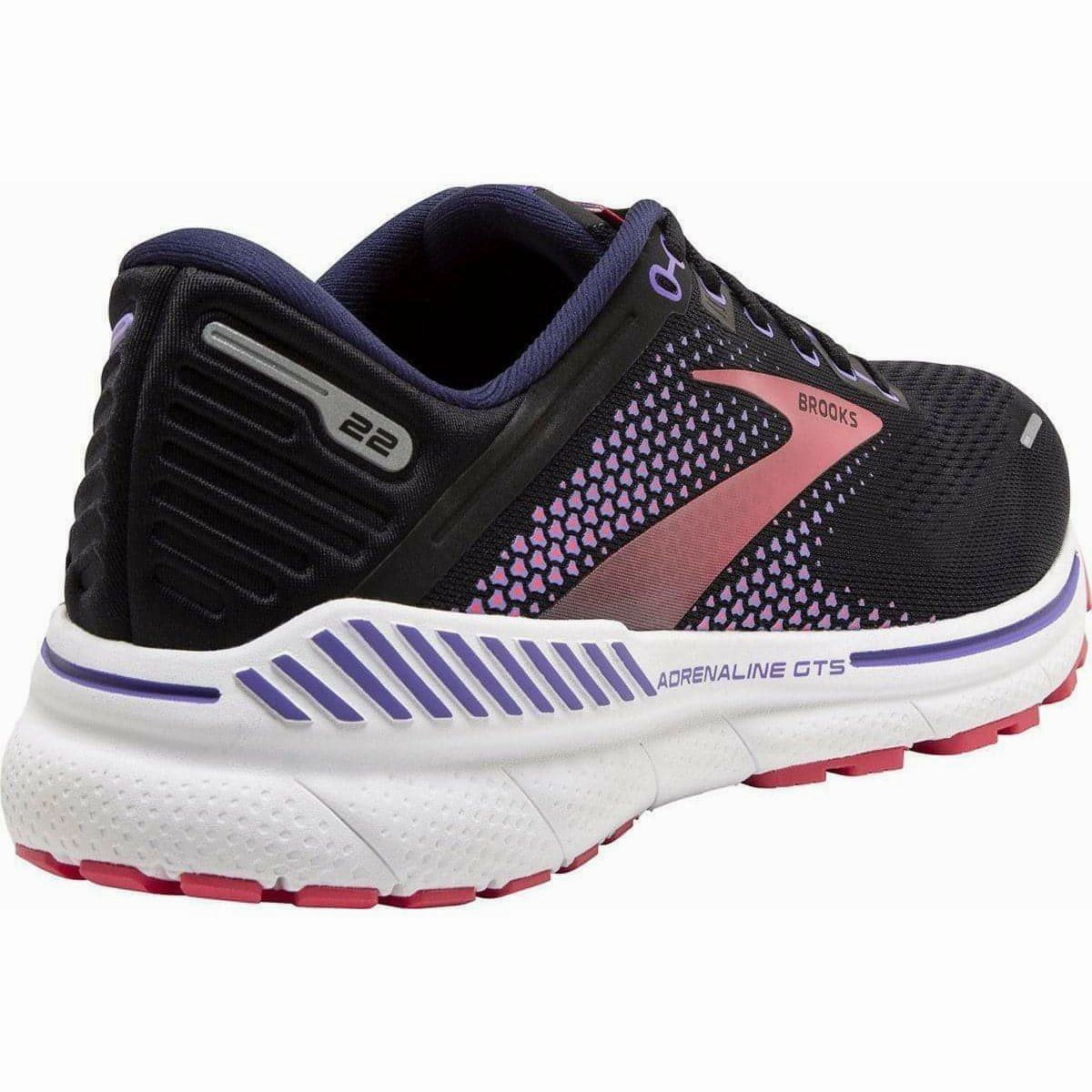 Brooks Adrenaline GTS 22 WIDE FIT Womens Running Shoes - Black 5K Run