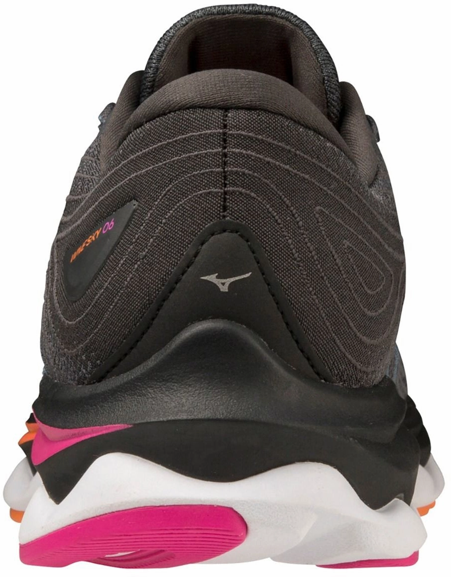 Mizuno Wave Sky 6 Womens Running Shoes - Grey Supportive Base Non Marking Outsole