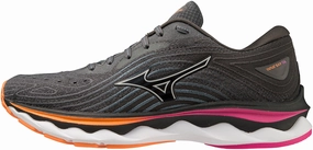 Mizuno Wave Sky 6 Womens Running Shoes - Grey Heel Stability Temperature Regulating Insole