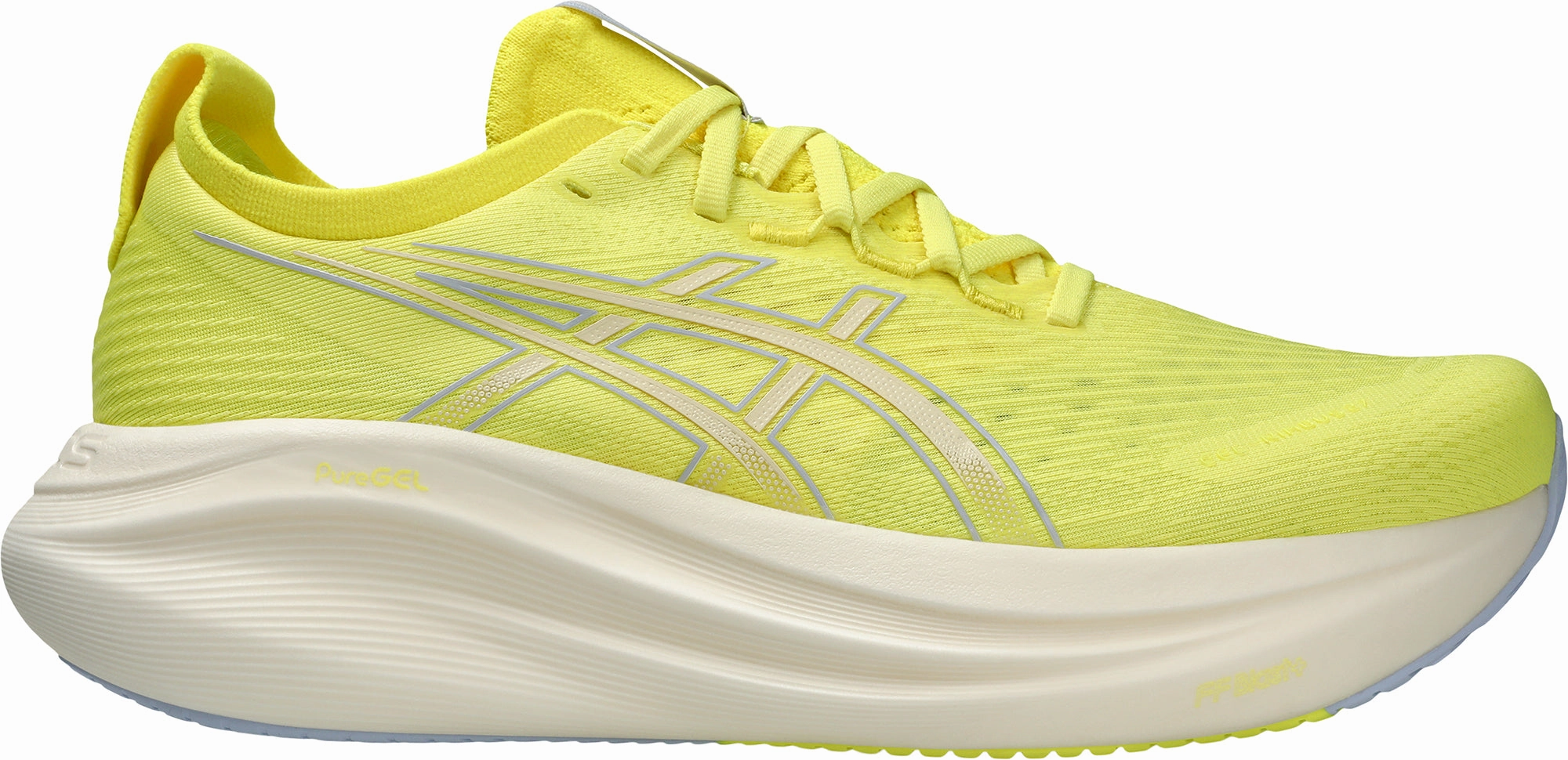 competitive running footwear Good Grip Asics Gel Nimbus 27 Mens Running Shoes - Yellow