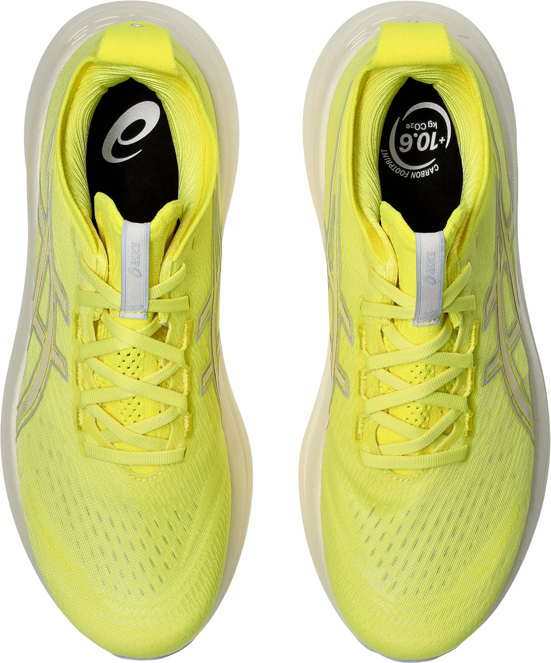 Asics Gel Nimbus 27 Mens Running Shoes - Yellow Breathable Airflow Vents NarrowToeBox