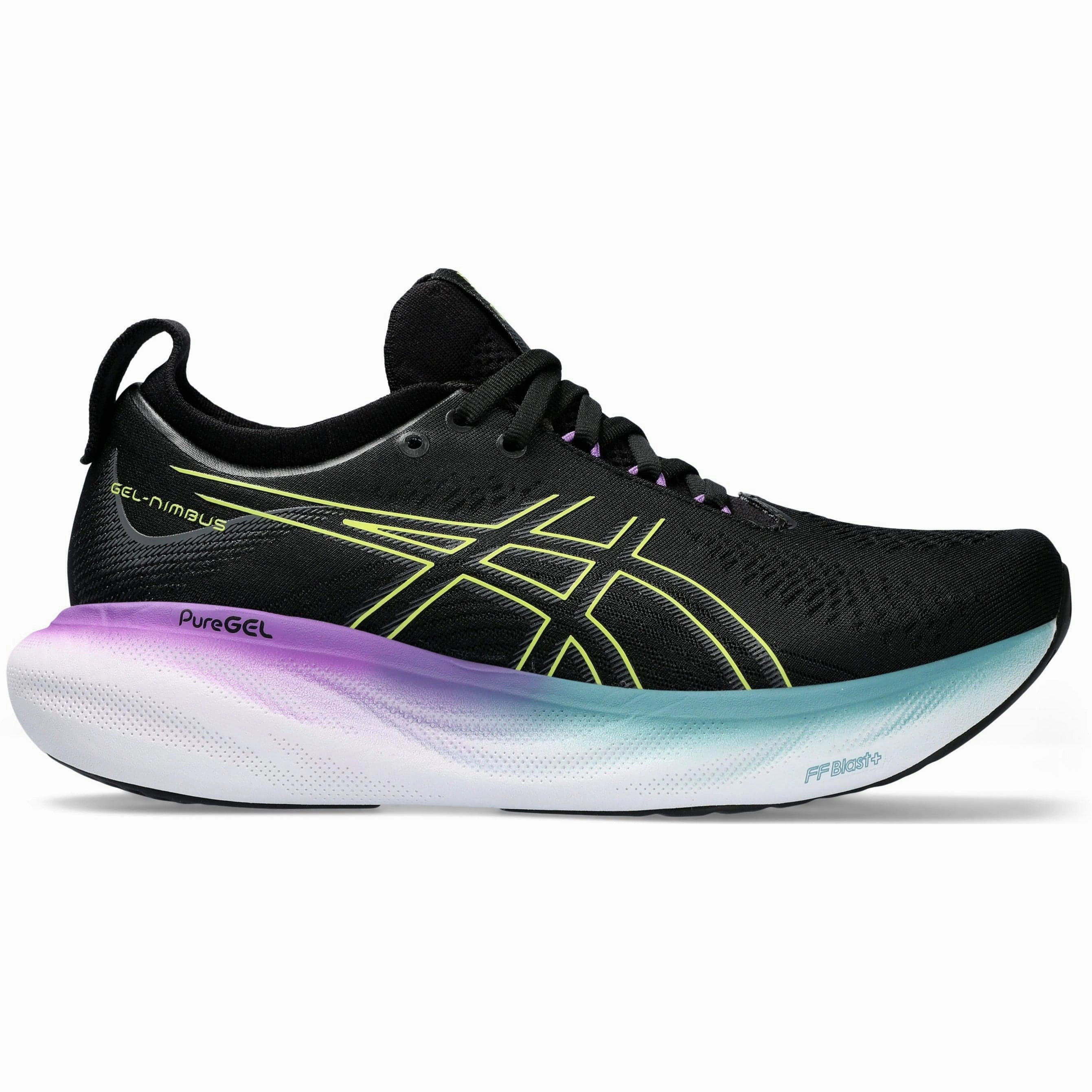 Asics Gel Nimbus 25 Womens Running Shoes - Black table tennis shoes Lace   Up Style