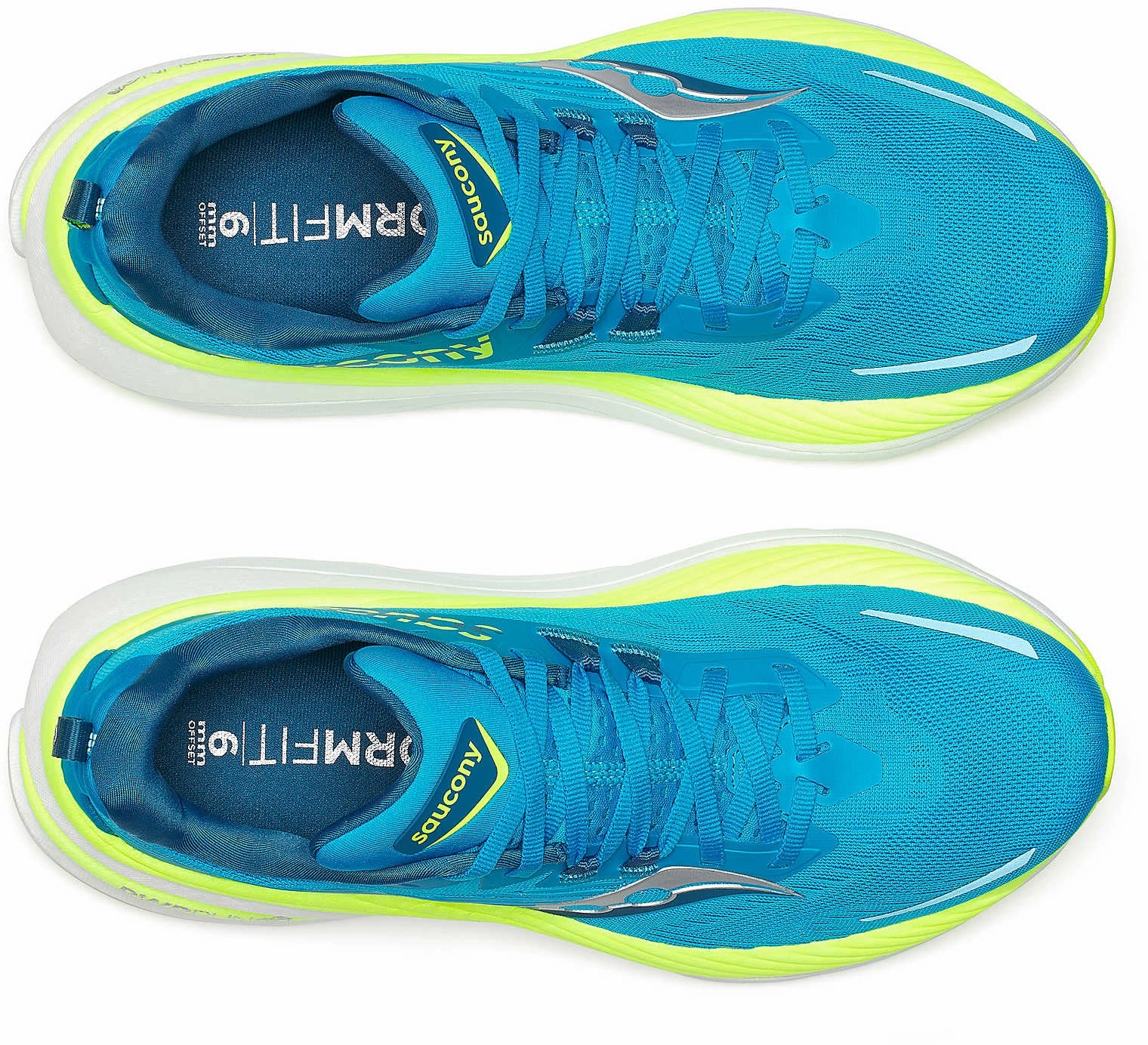 embroidered - finish - design shoes gymnastic shoes Saucony Hurricane 24 Mens Running Shoes - Blue