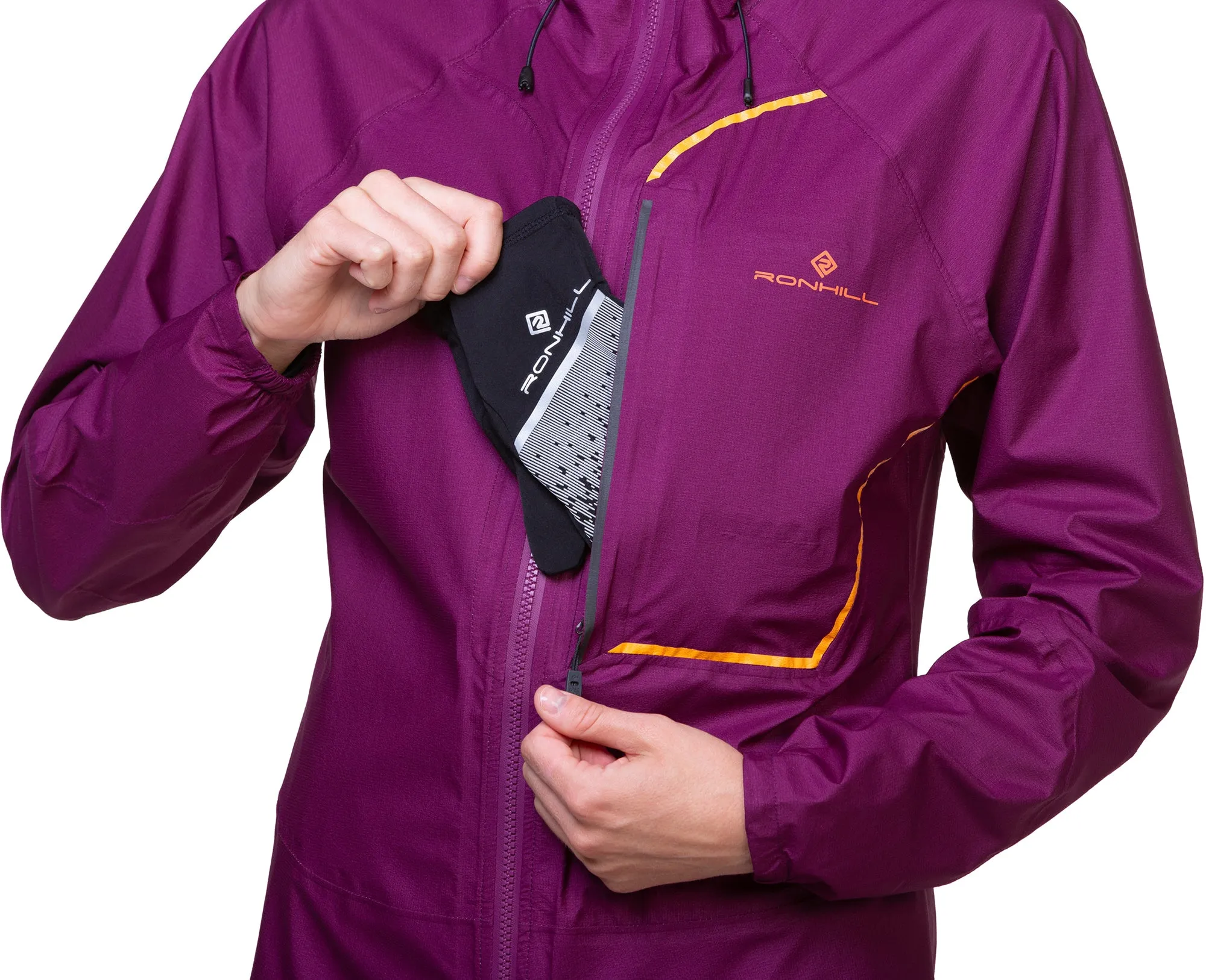 Sleek Jacket Esteem Ronhill Tech Fortify Waterproof Womens Running Jacket - Purple