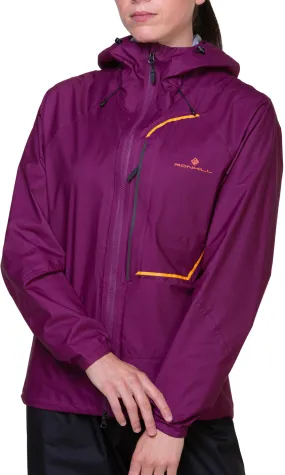 Ronhill Tech Fortify Waterproof Womens Running Jacket - Purple Subtle Texture