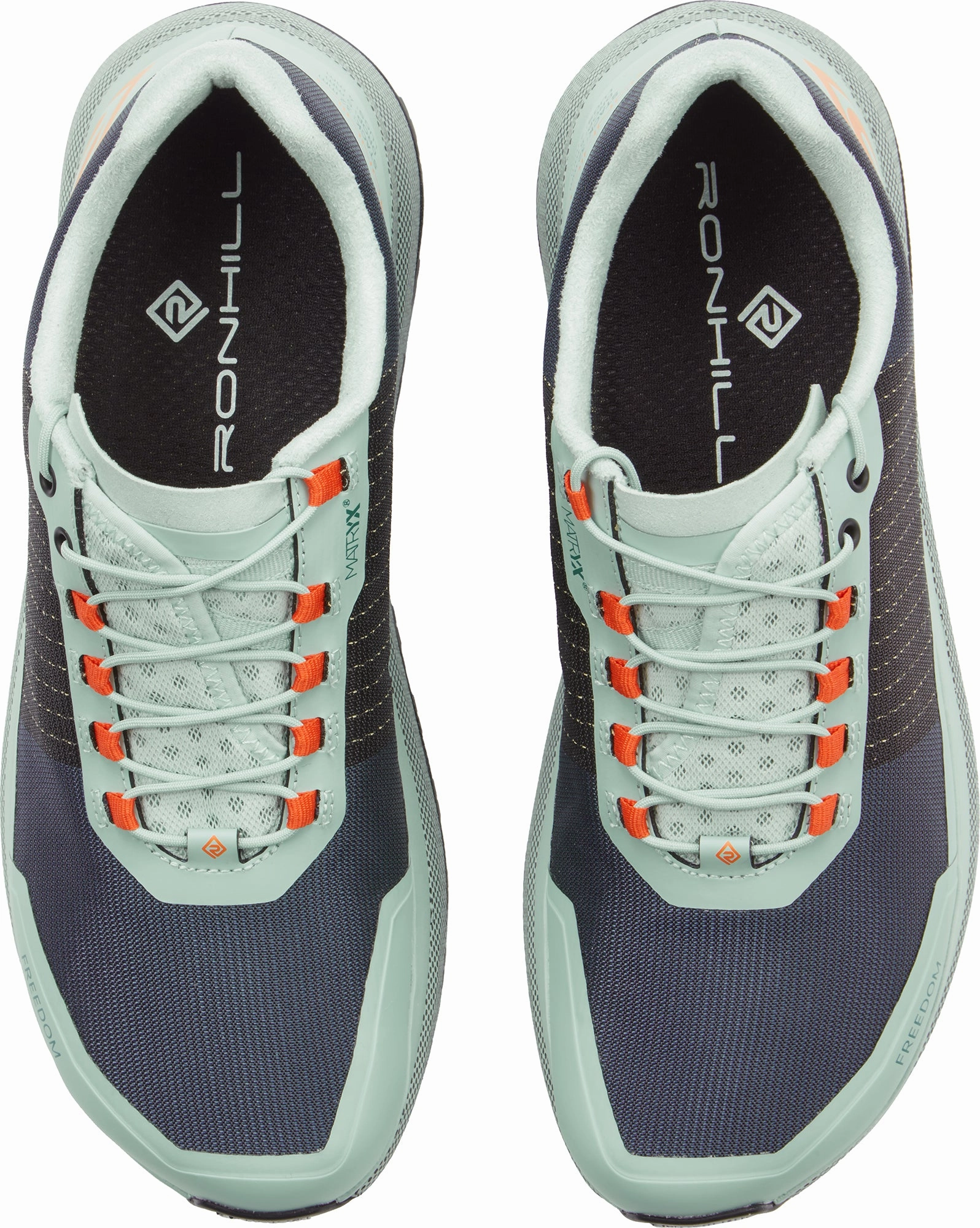 running with socks Ronhill Freedom Womens Trail Running Shoes - Green