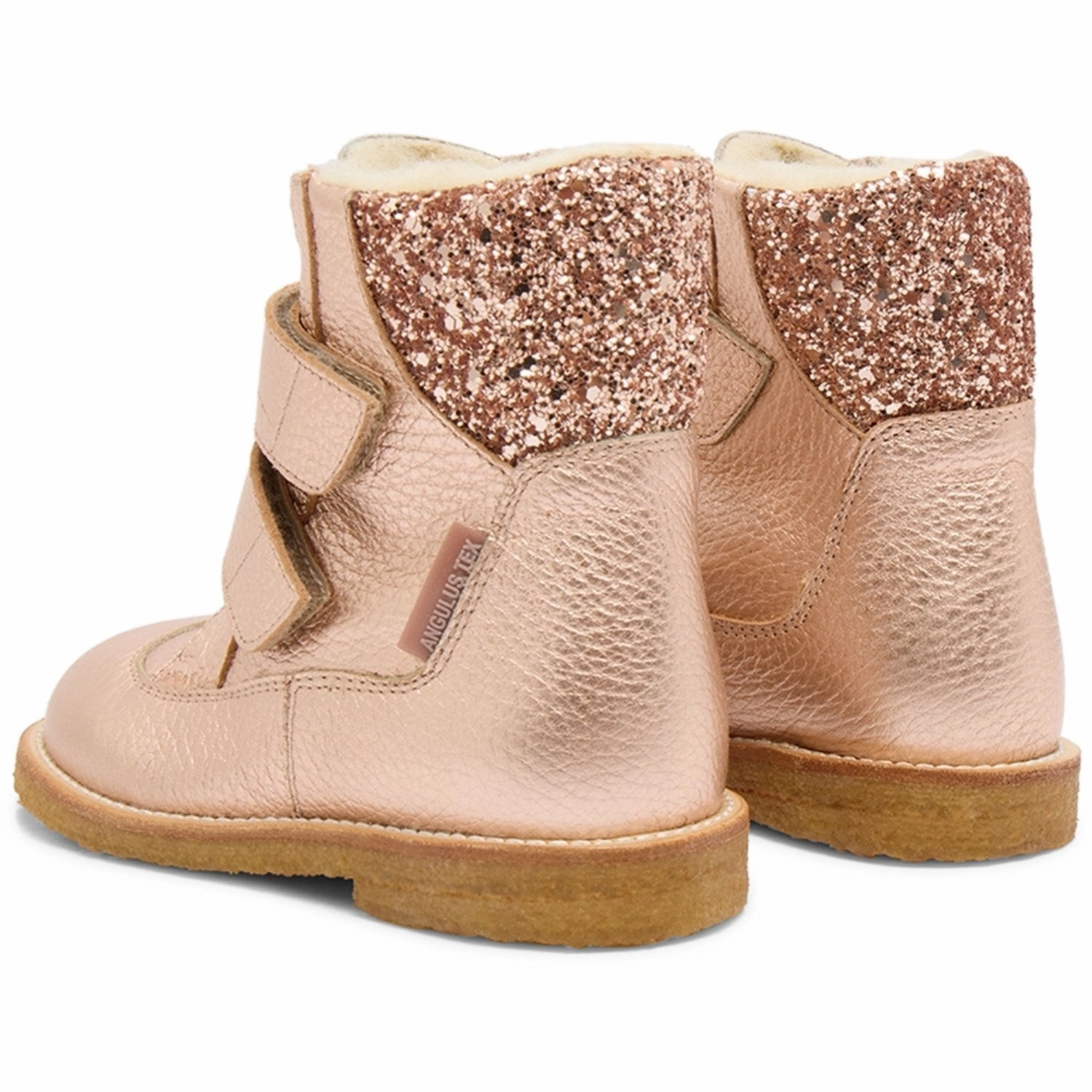 Angulus Copper/Maple Glitter Tex Boot with Velcro Closure Fashion Show