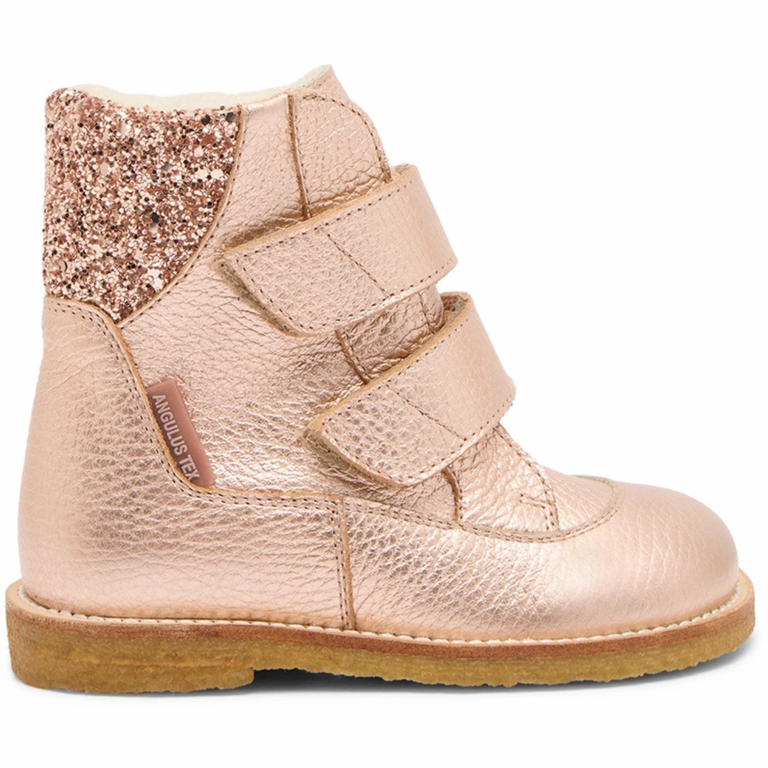 High   Performance SlipResistant Angulus Copper/Maple Glitter Tex Boot with Velcro Closure