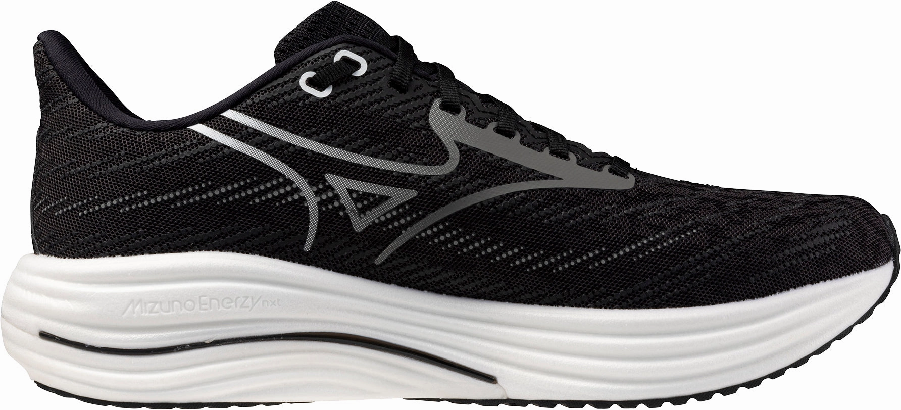 Shock Dispersing Layer sustainable shoes Mizuno Wave Rider 29 Mens Running Shoes - Black