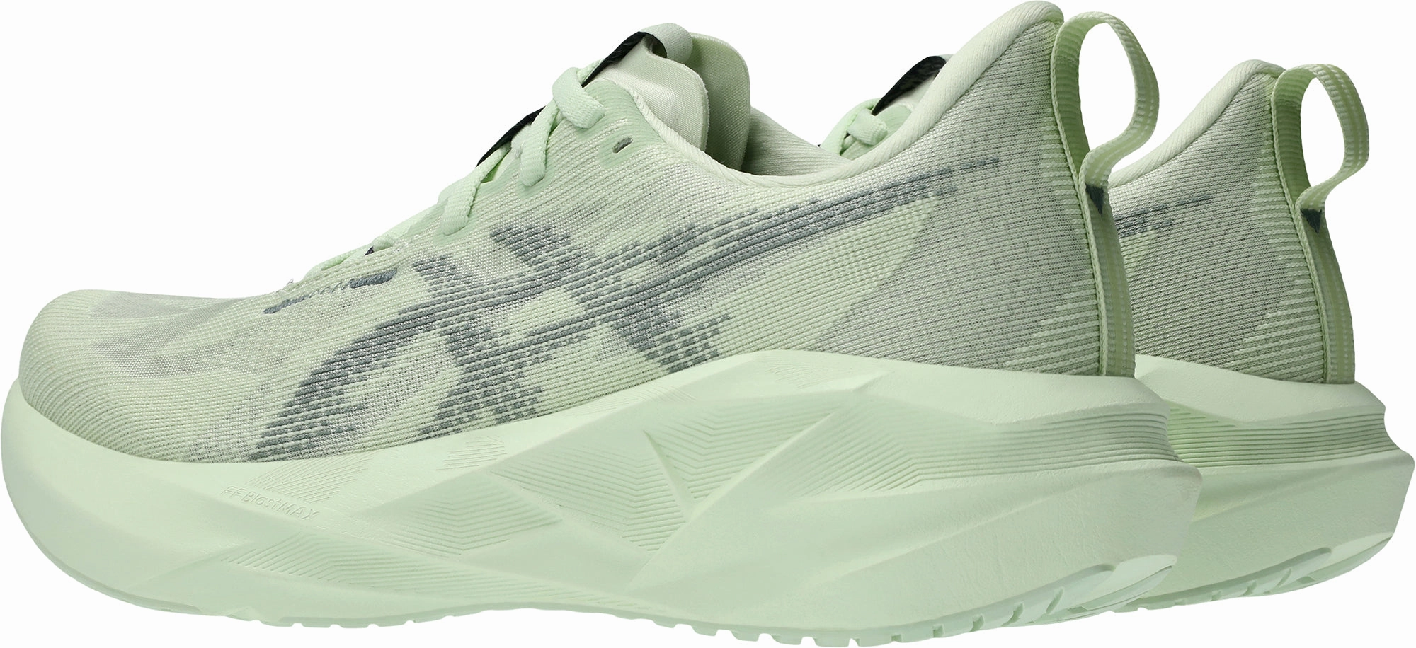 Asics NovaBlast 5 Womens Running Shoes - Green heel - support shoes