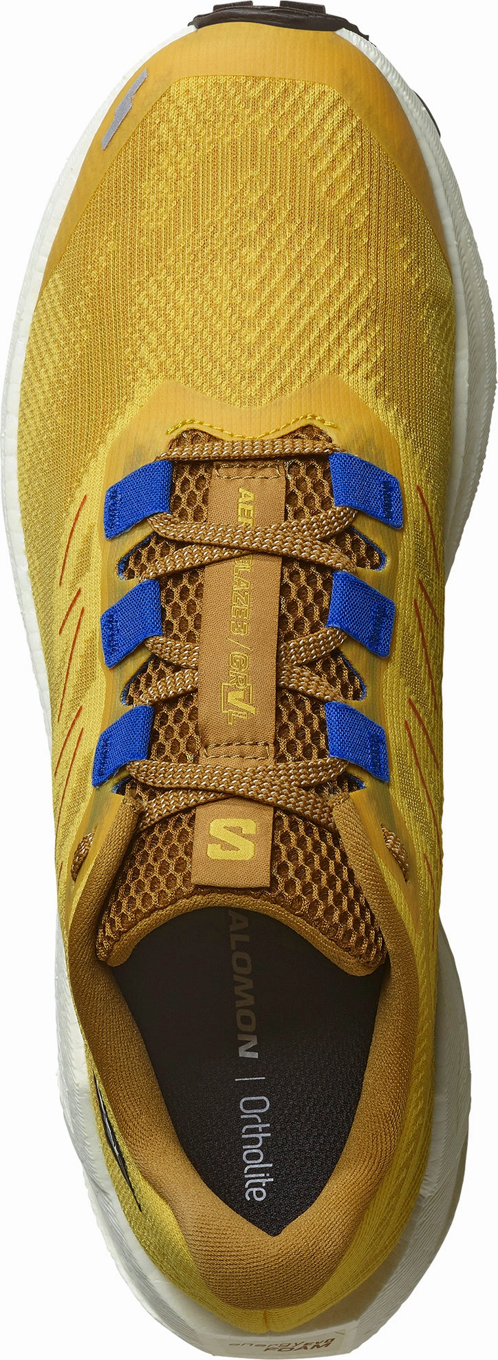 Comfort Midsoles Salomon Aero Blaze 3 GRVL Mens Trail Running Shoes - Yellow