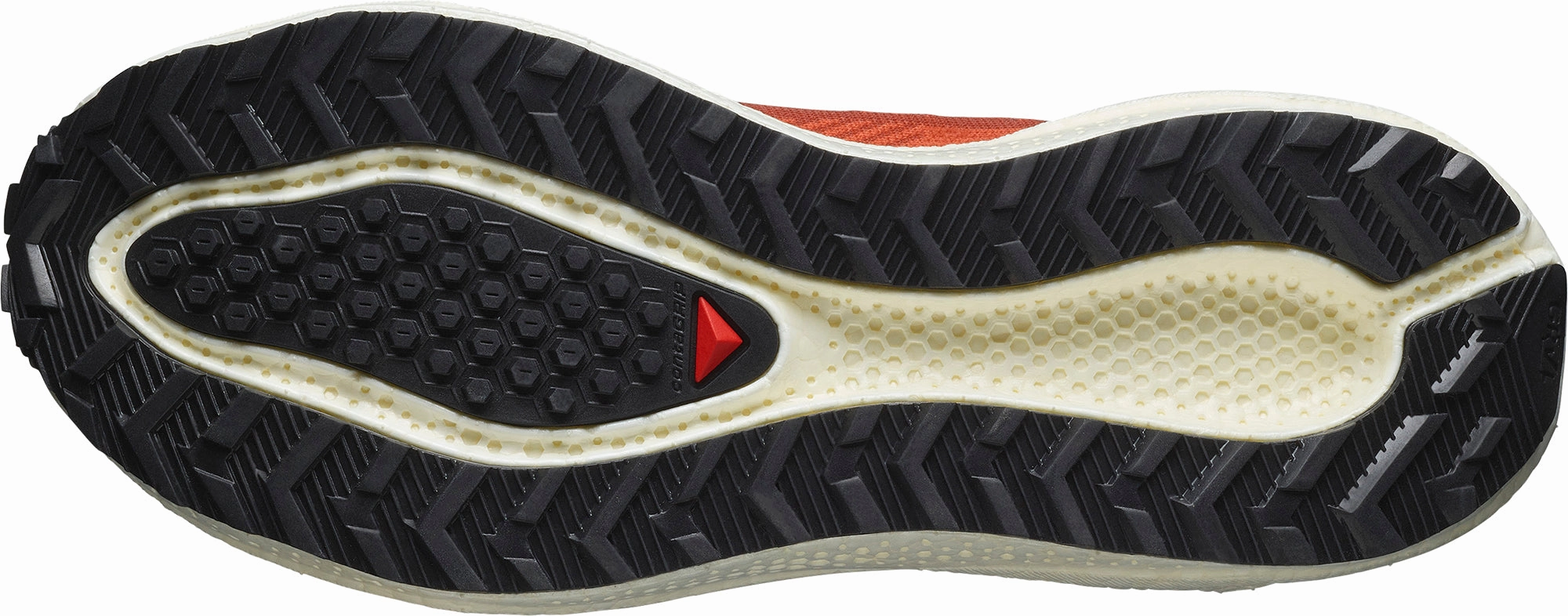 Biomechanical Flex Zones horror - themed running gear Salomon Aero Blaze 3 GRVL Womens Trail Running Shoes - Orange