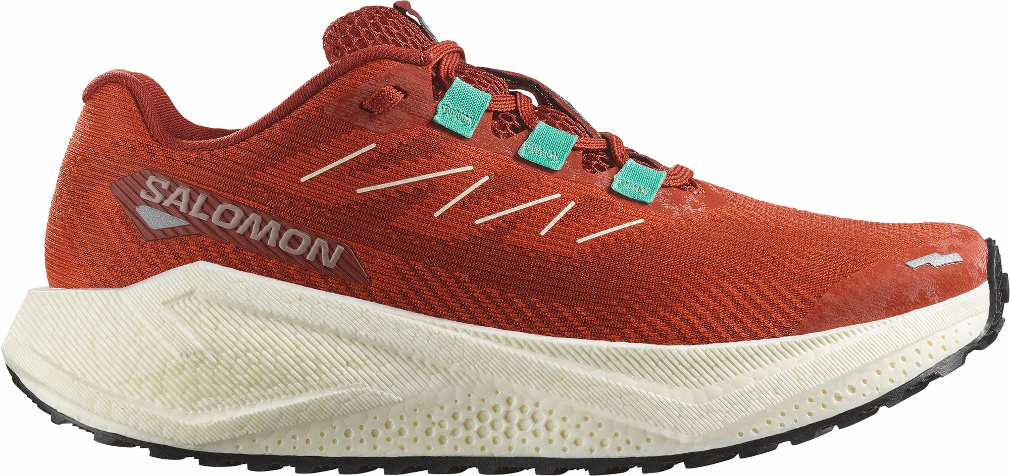 Stability Pods hidden lacing shoes Salomon Aero Blaze 3 GRVL Womens Trail Running Shoes - Orange