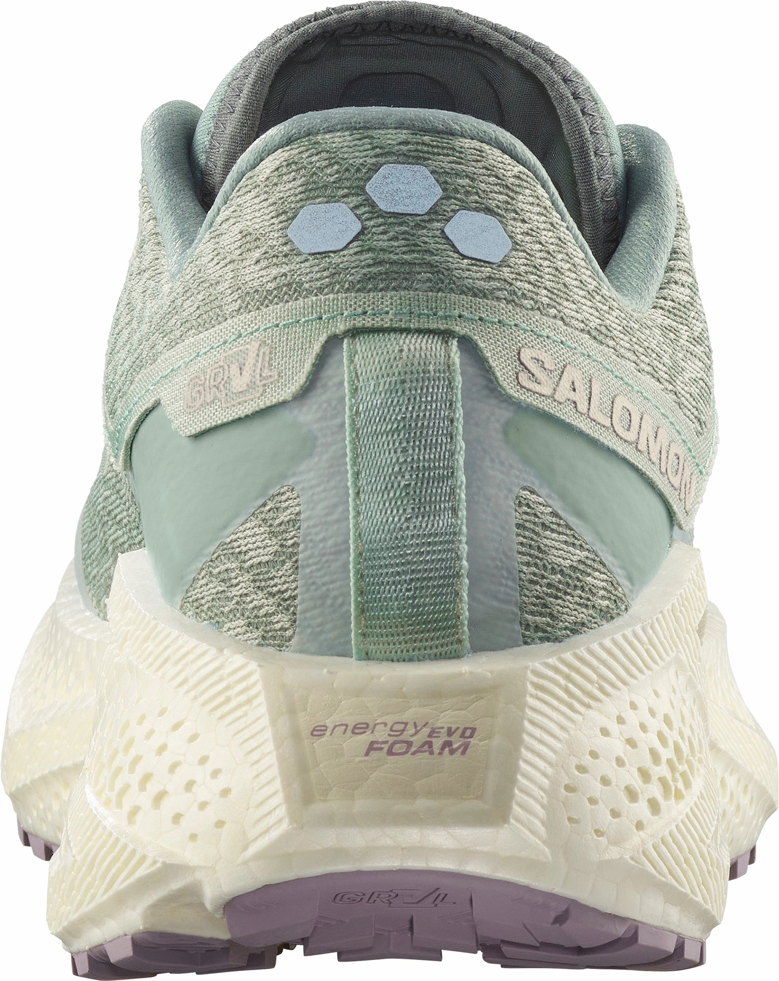 Dynamic response Wide Stance Platform Salomon Aero Glide 3 GRVL Womens Trail Running Shoes - Green