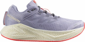 running in a suburban area shoes Salomon Aero Glide 3 Womens Running Shoes - Purple