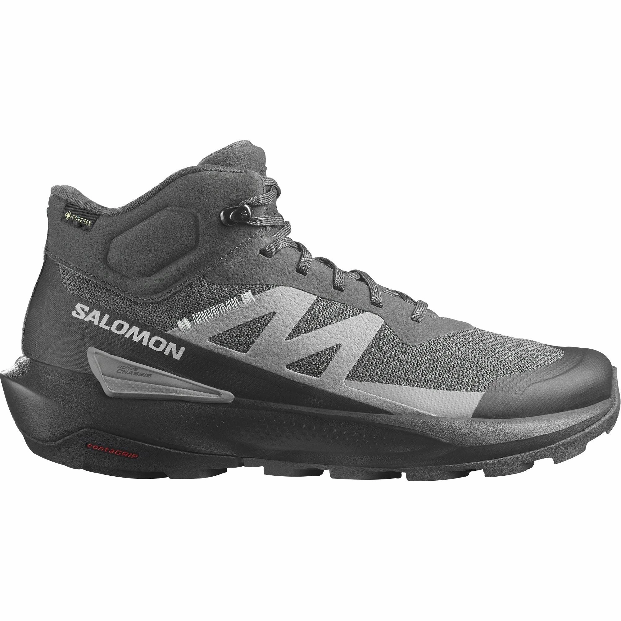 moisture - wicking Salomon Elixir Activ Mid GORE-TEX Mens Walking Shoes - Grey