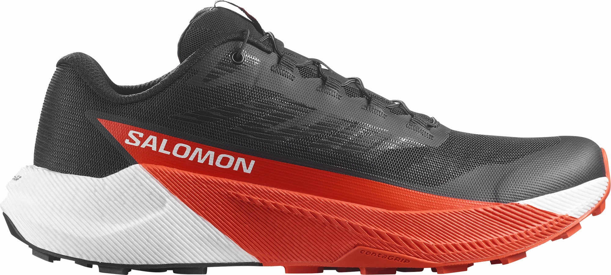 Enhanced Traction Grip Bootcamp Salomon Pulsar Mens Trail Running Shoes - Black