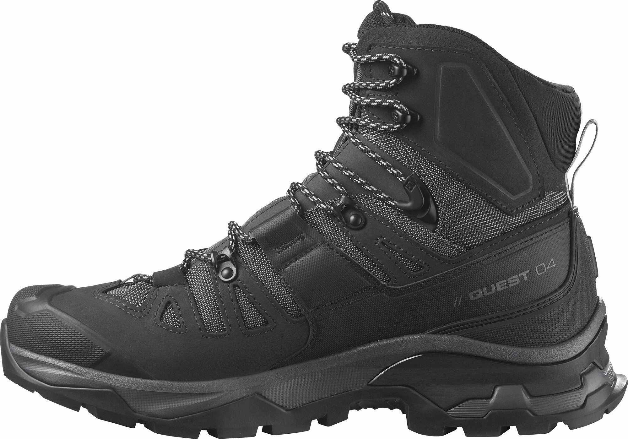 Salomon Quest 4 GORE-TEX Mens Walking Boots - Black Flexible Material Stability Post