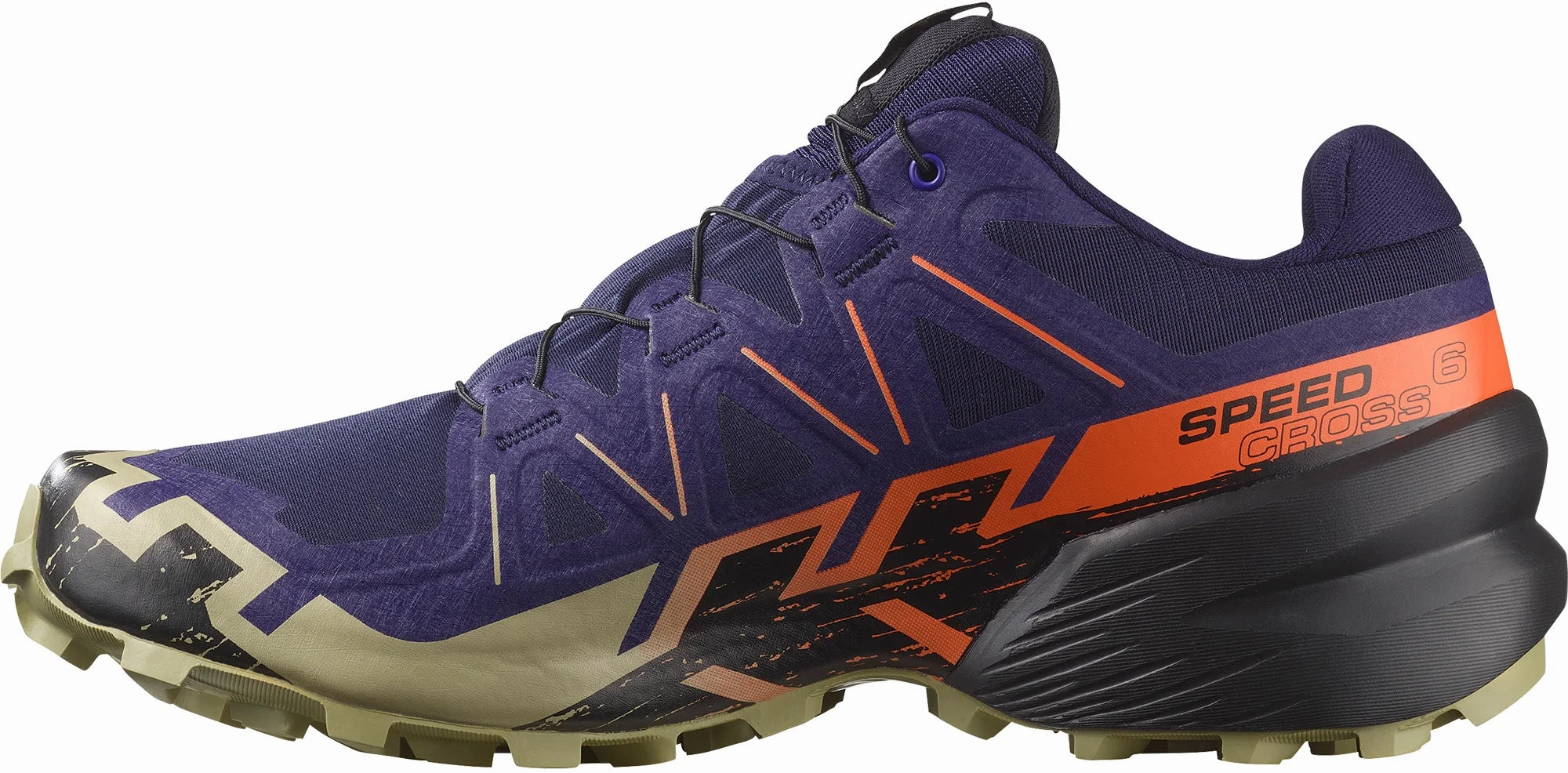 adjustable lacing shoes post - workout recovery Salomon Speedcross 6 Mens Trail Running Shoes - Blue