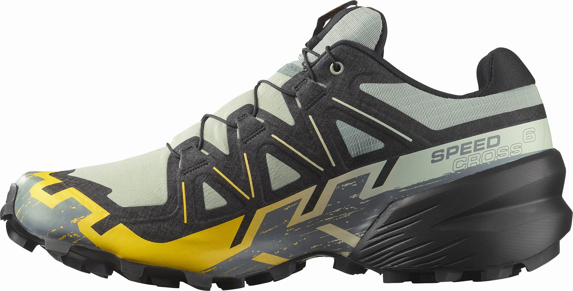 Compression Resistant Foam Gigantic style Salomon Speedcross 6 Mens Trail Running Shoes - Green