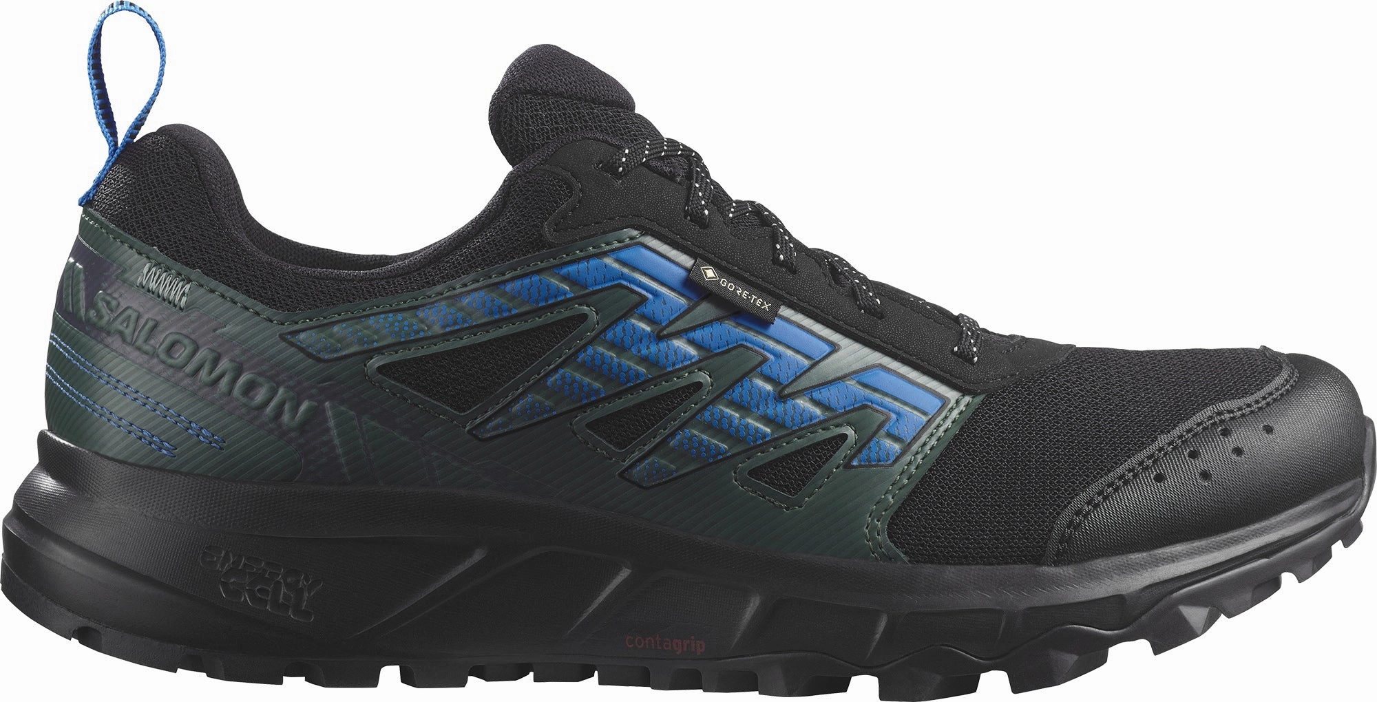 Reinforced Stitching Salomon Wander GORE-TEX Mens Trail Running Shoes - Black