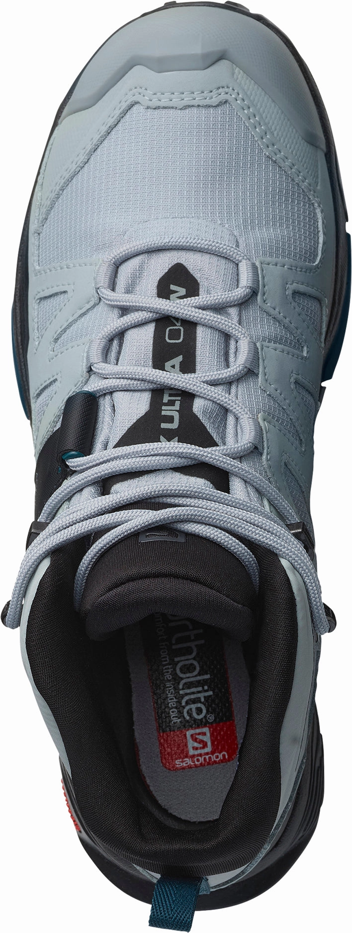 Salomon X Ultra 4 Mid GORE-TEX WIDE FIT Womens Walking Boots - Blue Shock Resistance Shock Absorbing Heel